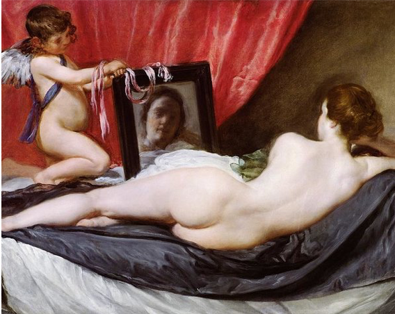 Diego Velazquez, Rokeby Venus (1647-51), oil on canvas, National Gallery, London. https://www.nationalgallery.co.uk/products/the-toilet-of-venus-the-rokeby-venus-print/p_NG2057