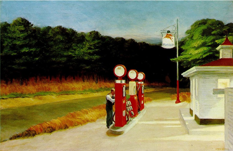 Edward Hopper, Gas, 1940, oil on canvas, Museum of Modern Art, New York https://www.moma.org/collection/works/80000