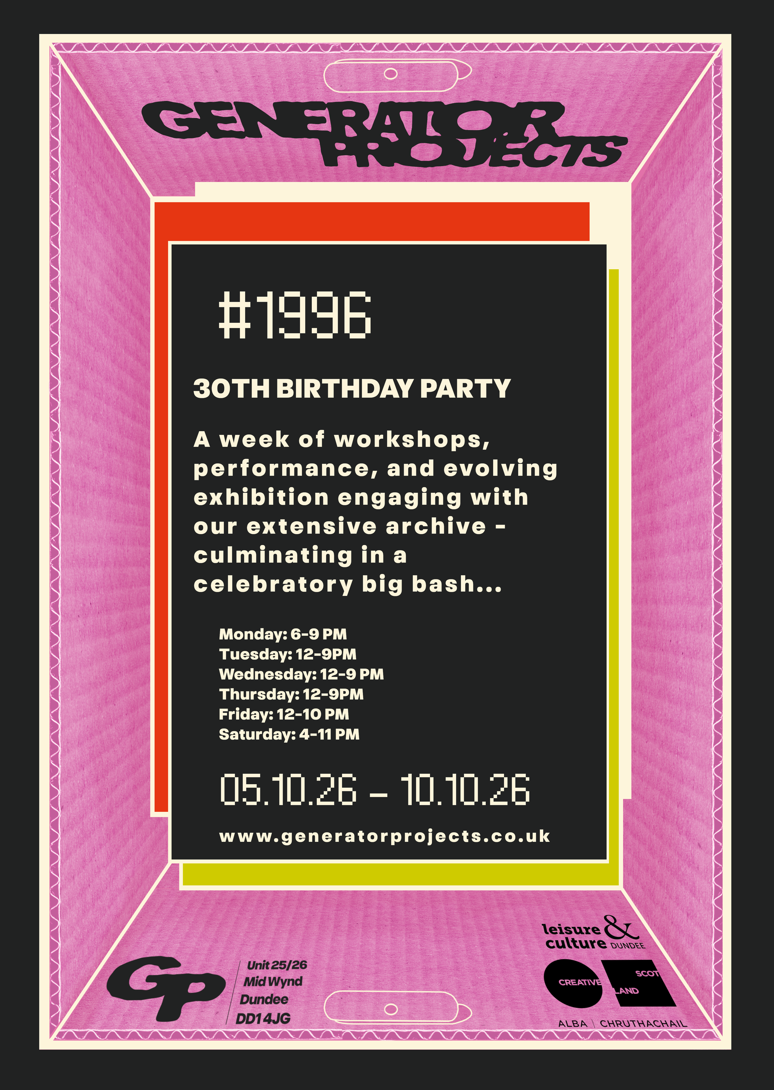 Dundee’s ‘Generator Projects’ Turns Thirty