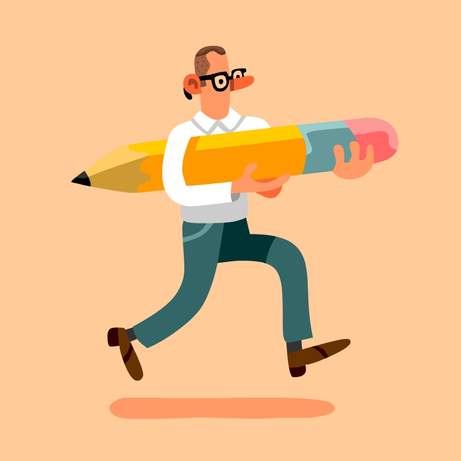 What do you call the metal part of a pencil? (A: Ferrule) Mental Floss Magazine AD: Lucy Quintanilla