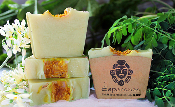 Super Moringa Soap - Our Moringa Soap is made with Moringa pulp from fresh picked leaves we add directly to our soap. Made with lemongrass and eucalyptus essential oils for a citrus feel. Made in the DR.