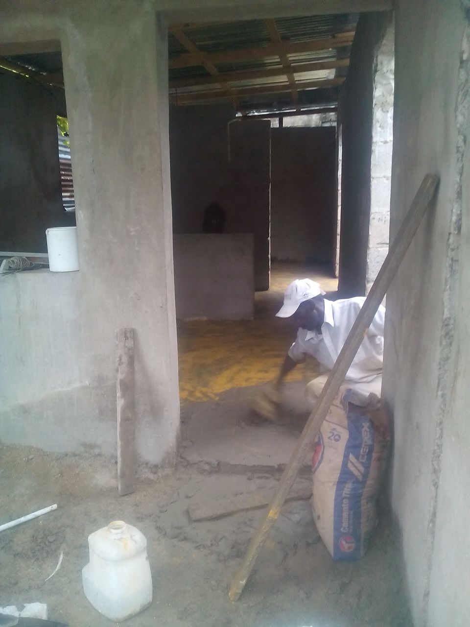 The house didn't have a floor nor roof. Funds raised during Mother's day contributed to the floor, roof and electrical piping be installed.
