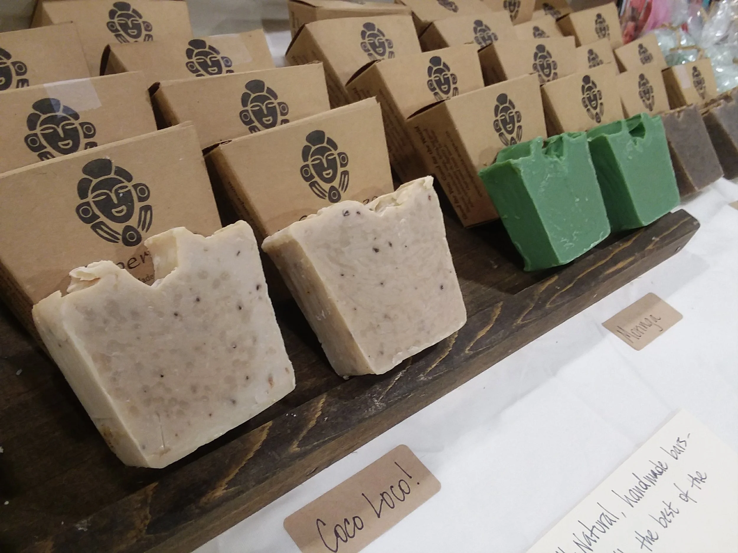 We provide a display for our soaps in your store.