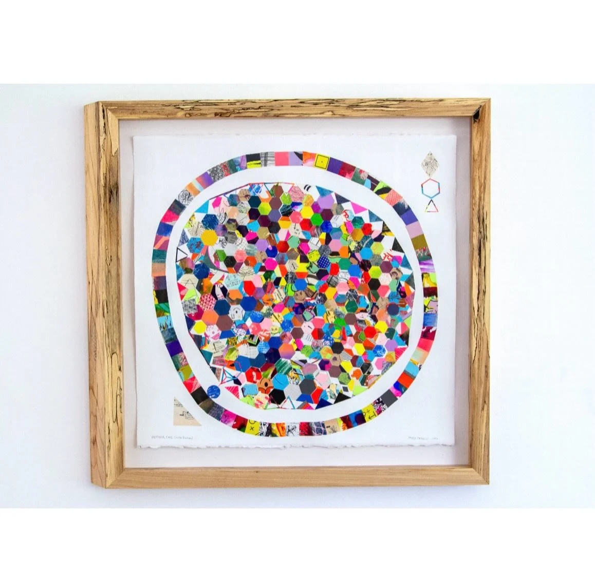 MOTHER CAKE (mutterkuchen) &nbsp; &nbsp; &nbsp; &nbsp; &nbsp; &nbsp; &nbsp; &nbsp; &nbsp; &nbsp; &nbsp; &nbsp; &nbsp; &nbsp; &nbsp; &nbsp; &nbsp; &nbsp; &nbsp;
28.75&rdquo; x 27.5&rdquo; x 2&rdquo;
Collage, monoprint, found materials
Custom-framed&nb