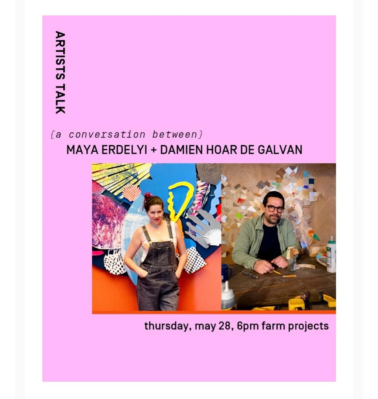 Cape cod! Hope to see you this Thursday at 6 pm for my artist talk/conversation with @damienhoardegalvan @farmprojects will be a fun time. And a special surprise guest will be joining too :)) at the gallery @farmprojects in Wellfleet 🌈🎂 #mayaerdely
