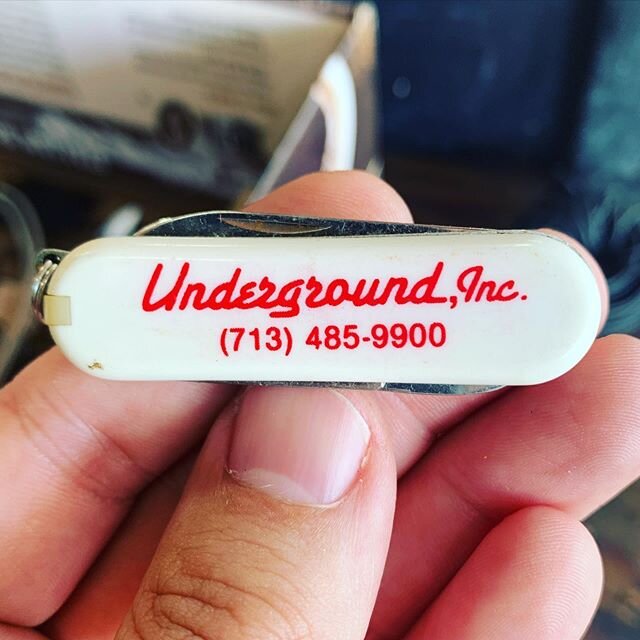 Found this relic today. From many years ago, the number isn&rsquo;t good anymore. #pipehunter #texasunderground #sewer #throwback