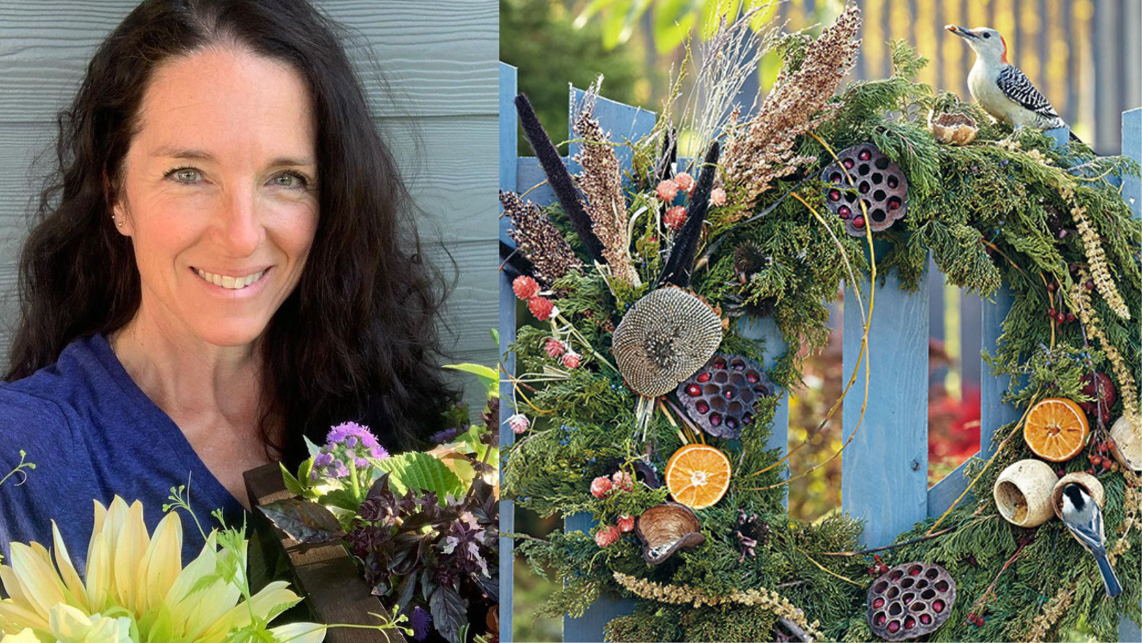 Winter Bird Feeder Wreath