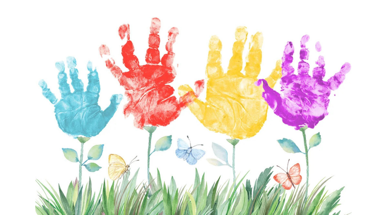 Hand Print Bouquet