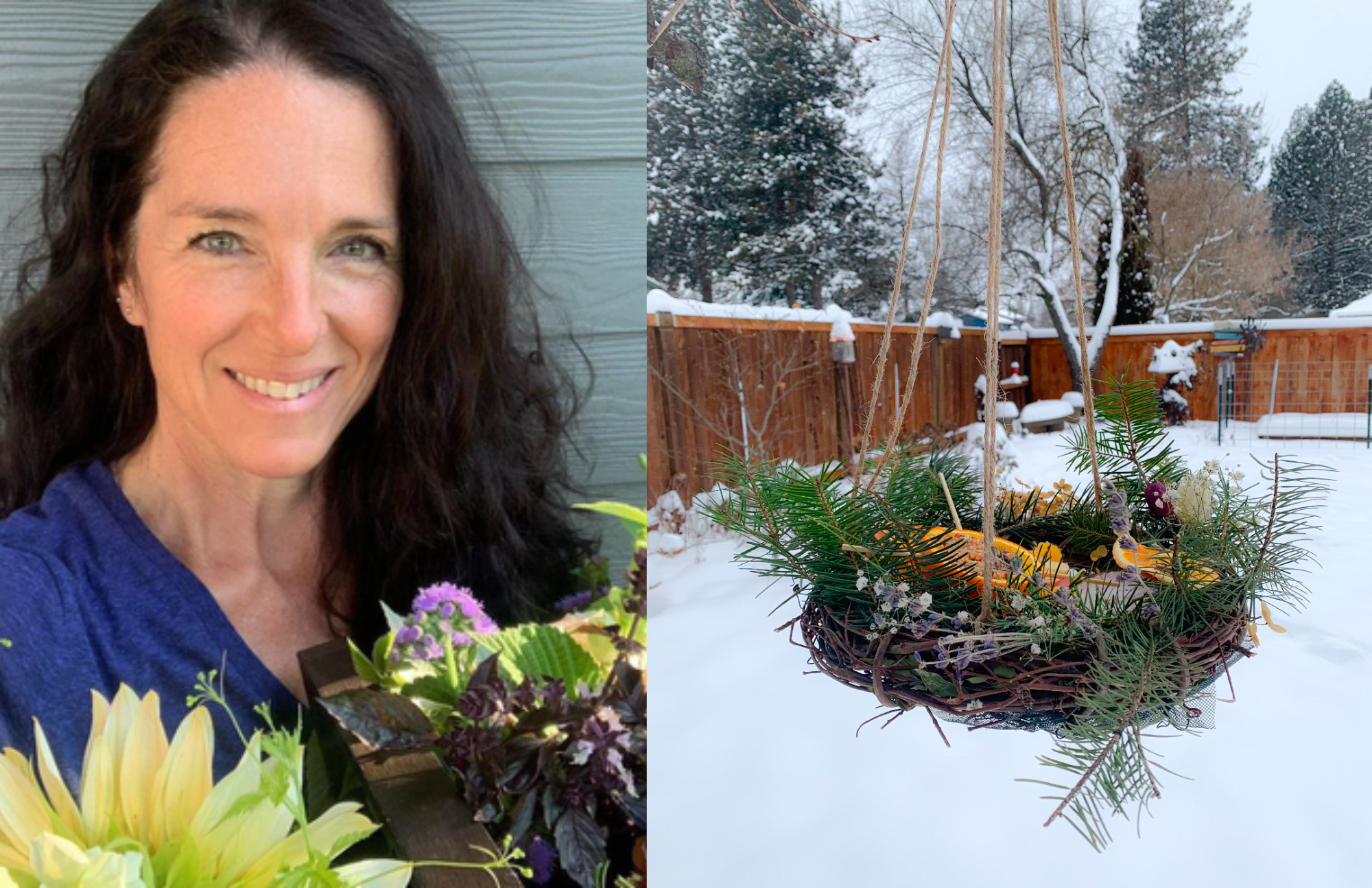Winter Bird Feeder Wreath (Kid friendly)