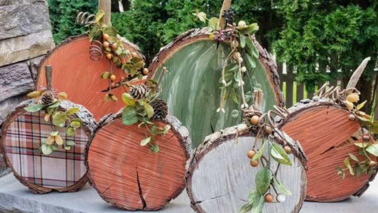 Wood Disc Pumpkin Art (Free Class)