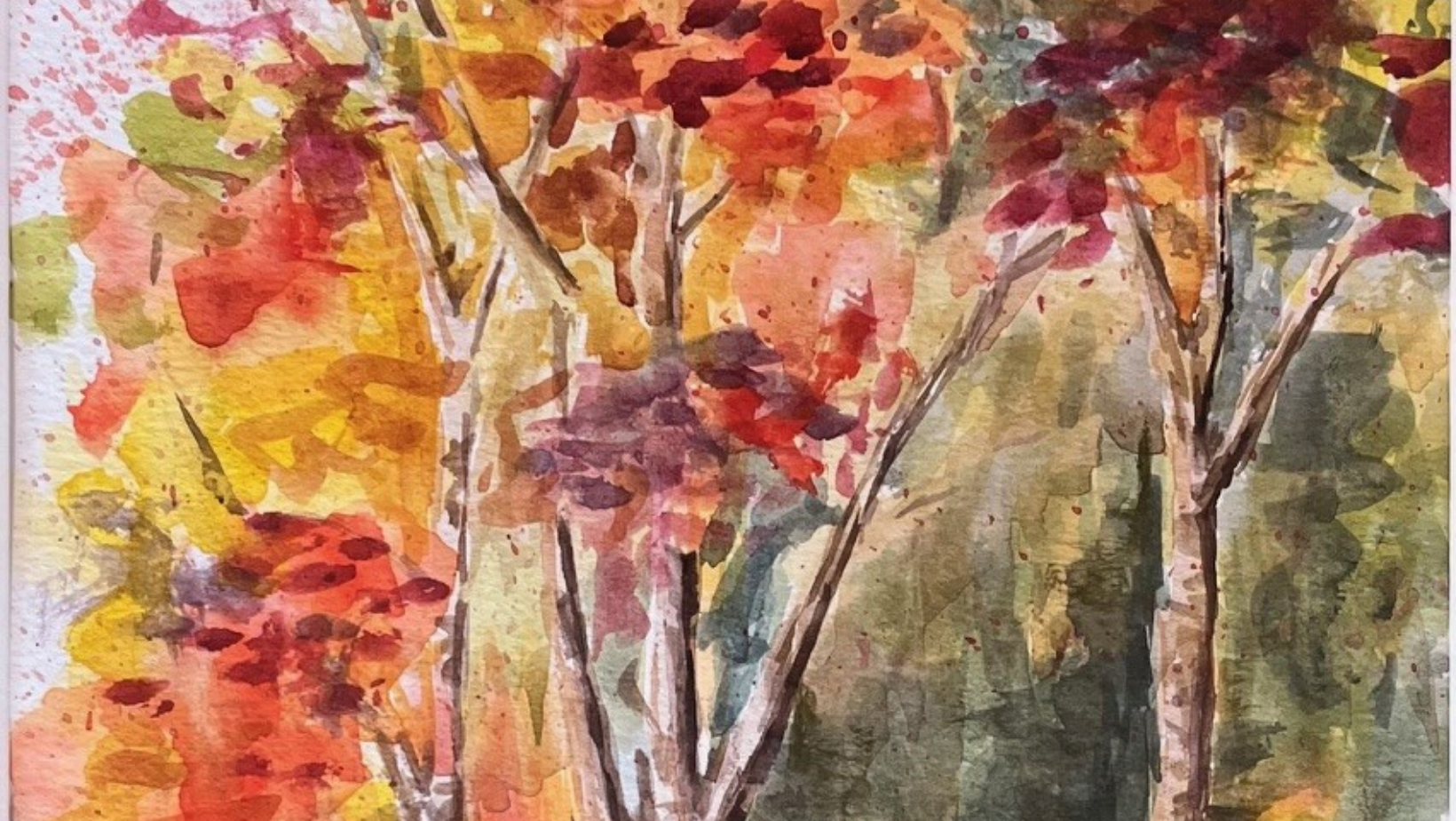 Fall Watercolor Trees
