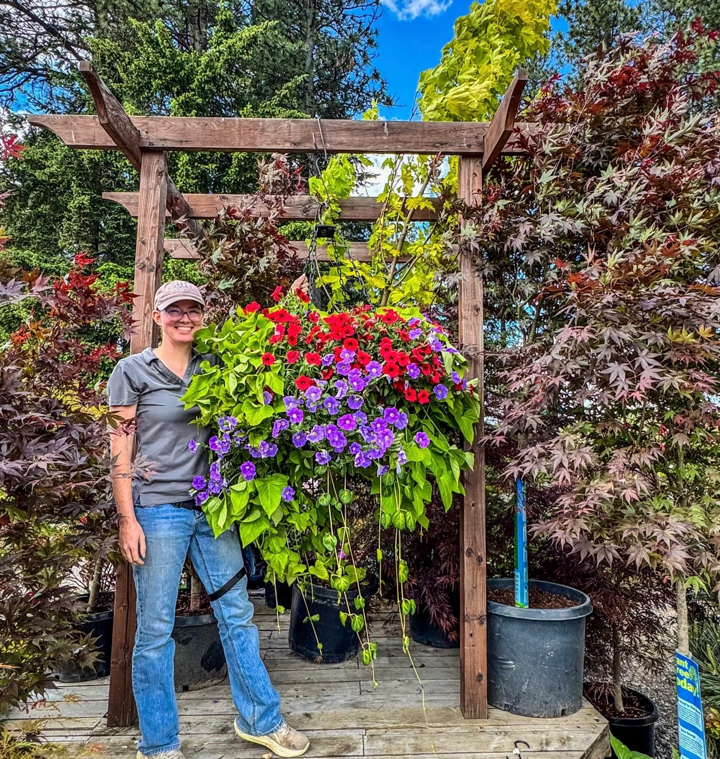 💐 If you&rsquo;ve visited the nursery this spring, chances are you&rsquo;ve admired our gorgeous hanging baskets overflowing with color!

Meet Brianna&mdash;the talented grower behind many of those beautiful blooms. 🌸 What you see today actually st