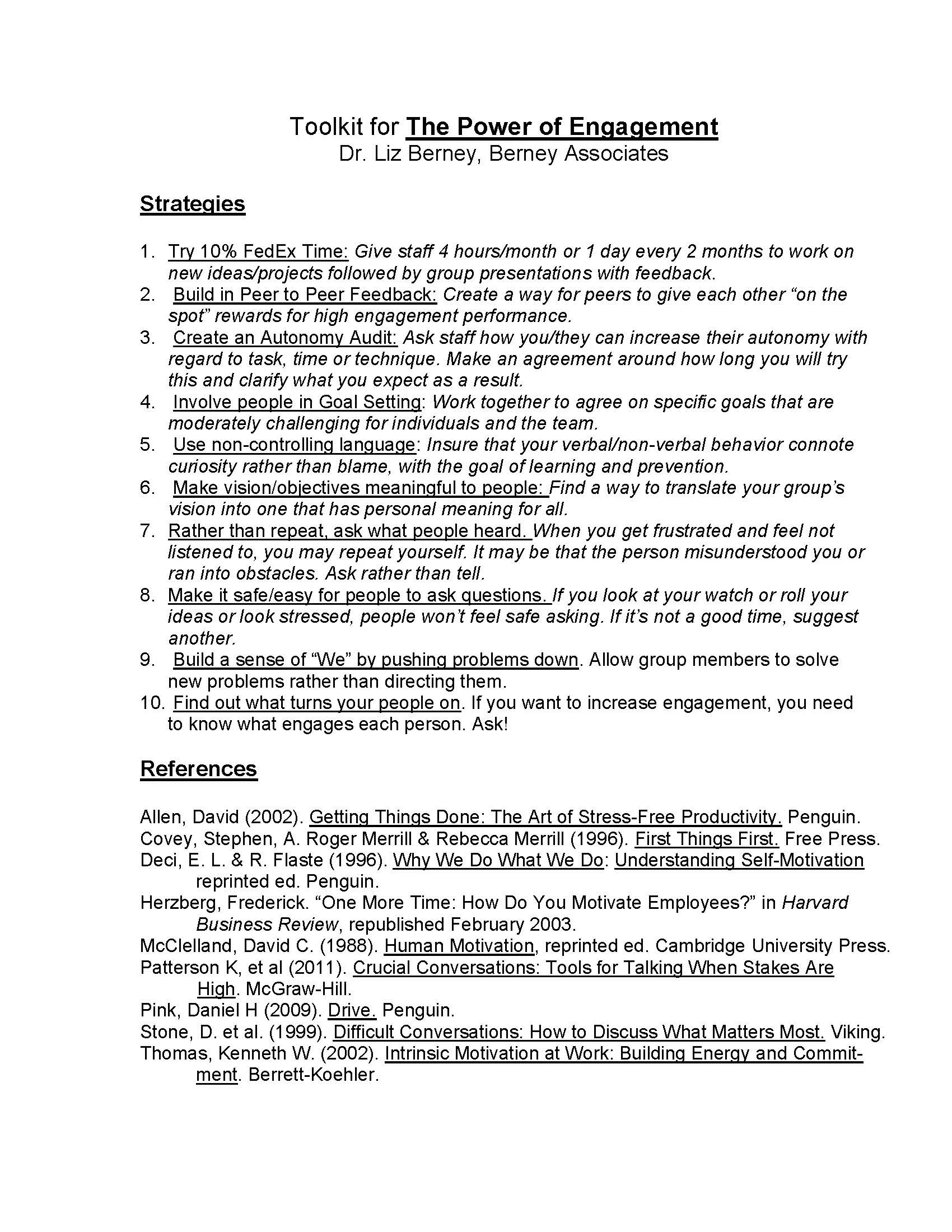 Toolkit for the Power of Engagement (PDF)