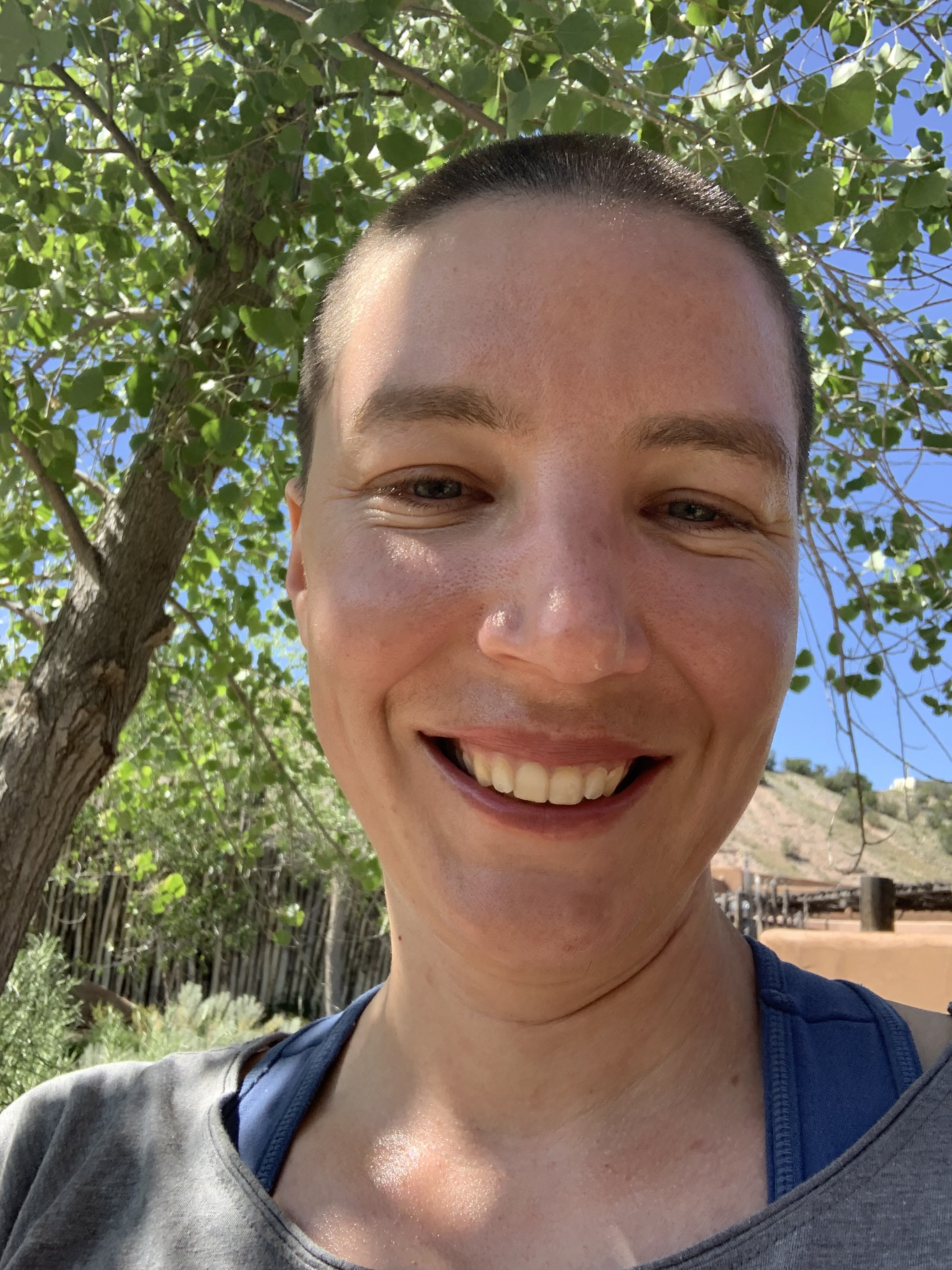 New hair—hanging out at an amazing hotsprings spa in New Mexico before cray cray yoga intensive!