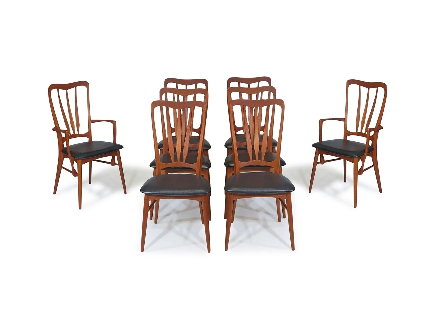 Niels Koefoed Ingrid Teak Danish Dining Chairs, Set of 8, Restored
