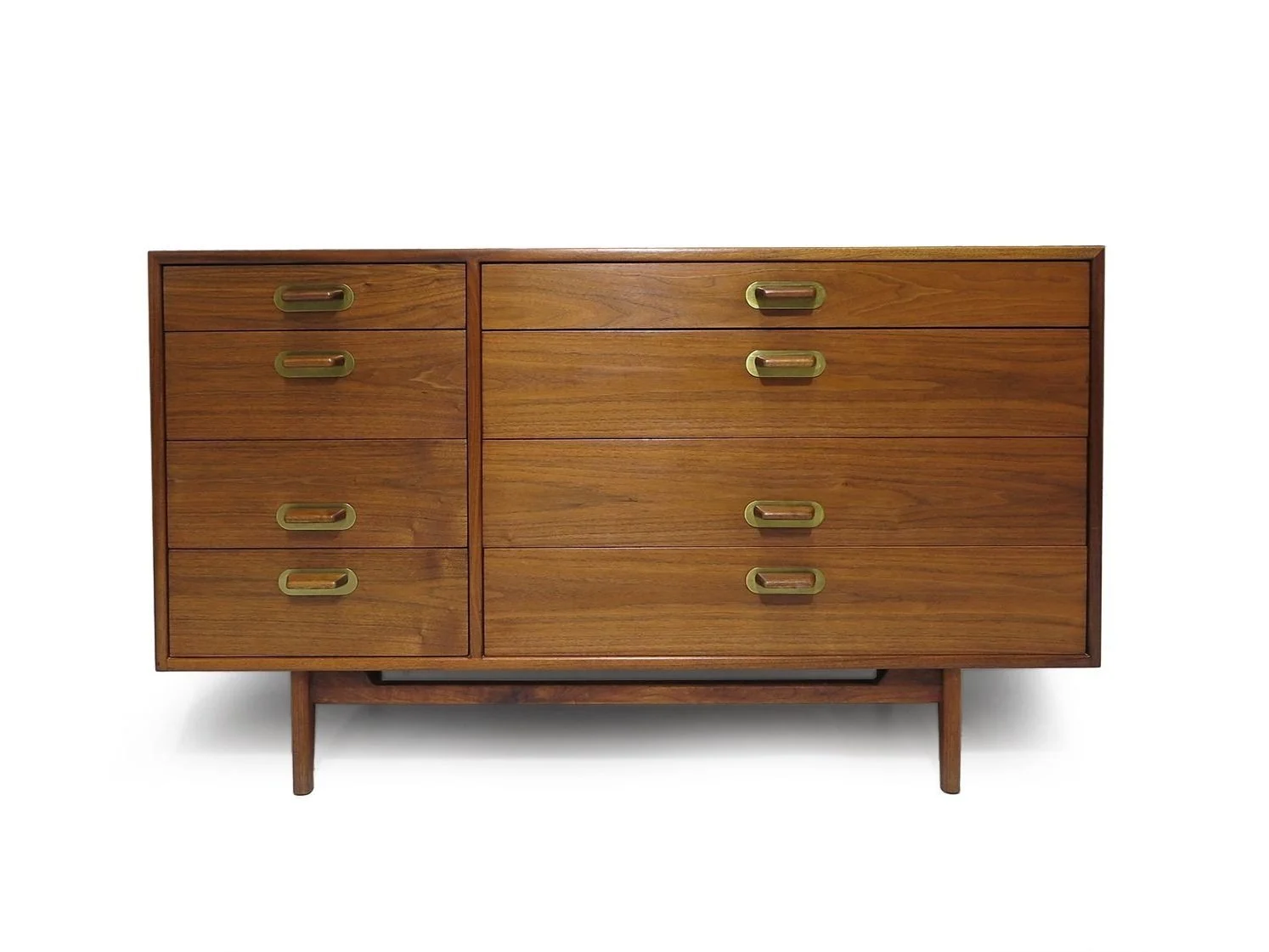 mid century vintage dresser Modern Walnut By Bassett Furniture Made with FSC Mid Century Dresser Brown