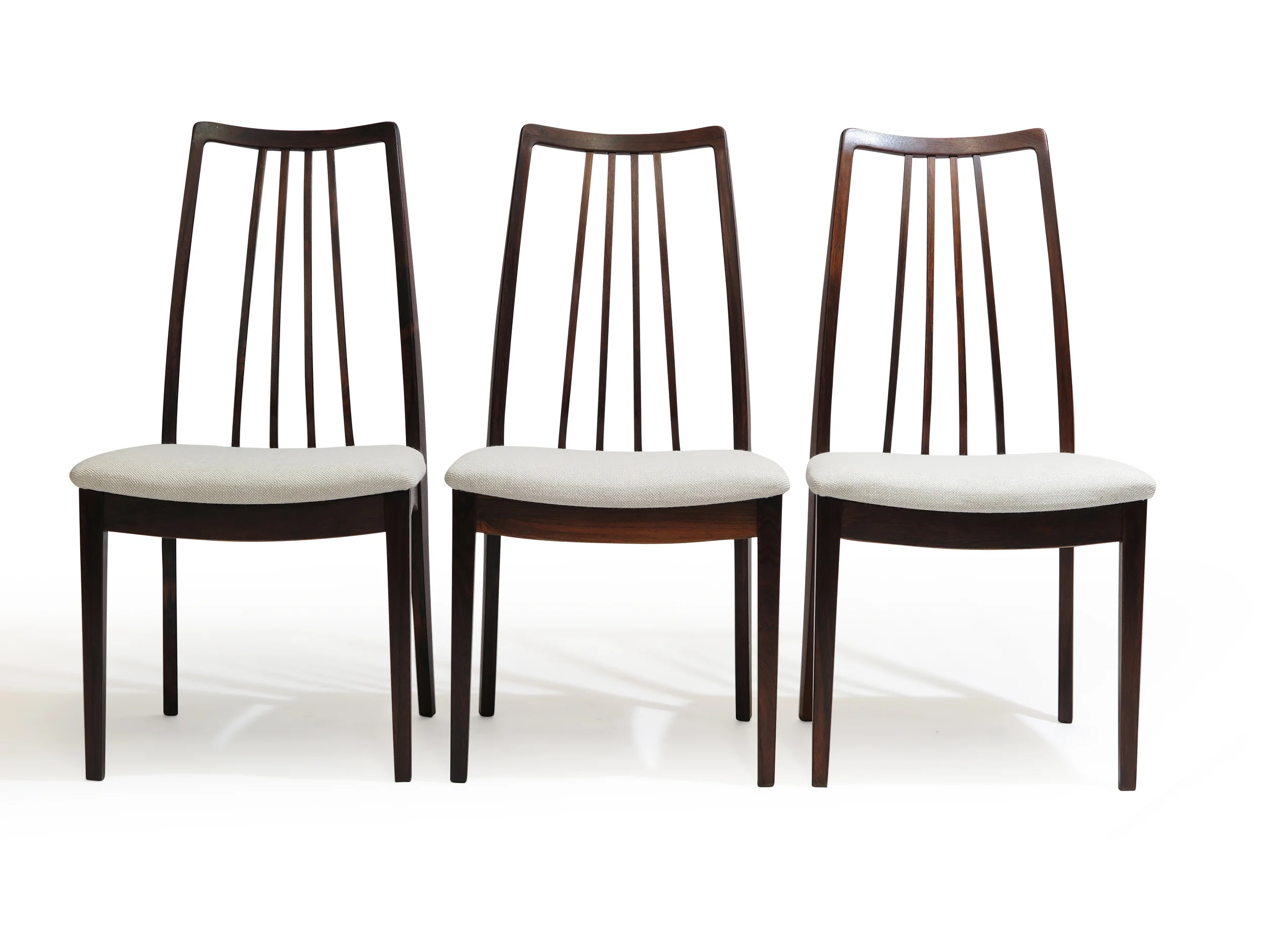 vintage modern danish modern dwr Six Kofod Larsen Danish Rosewood Dining Chairs