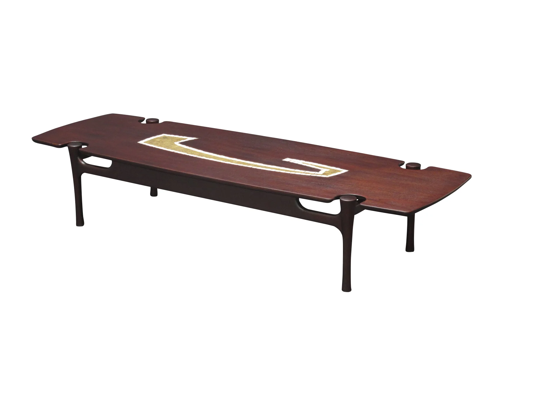 1950s Mosaic Rosewood Coffee Table by Eugenio Escudero 6