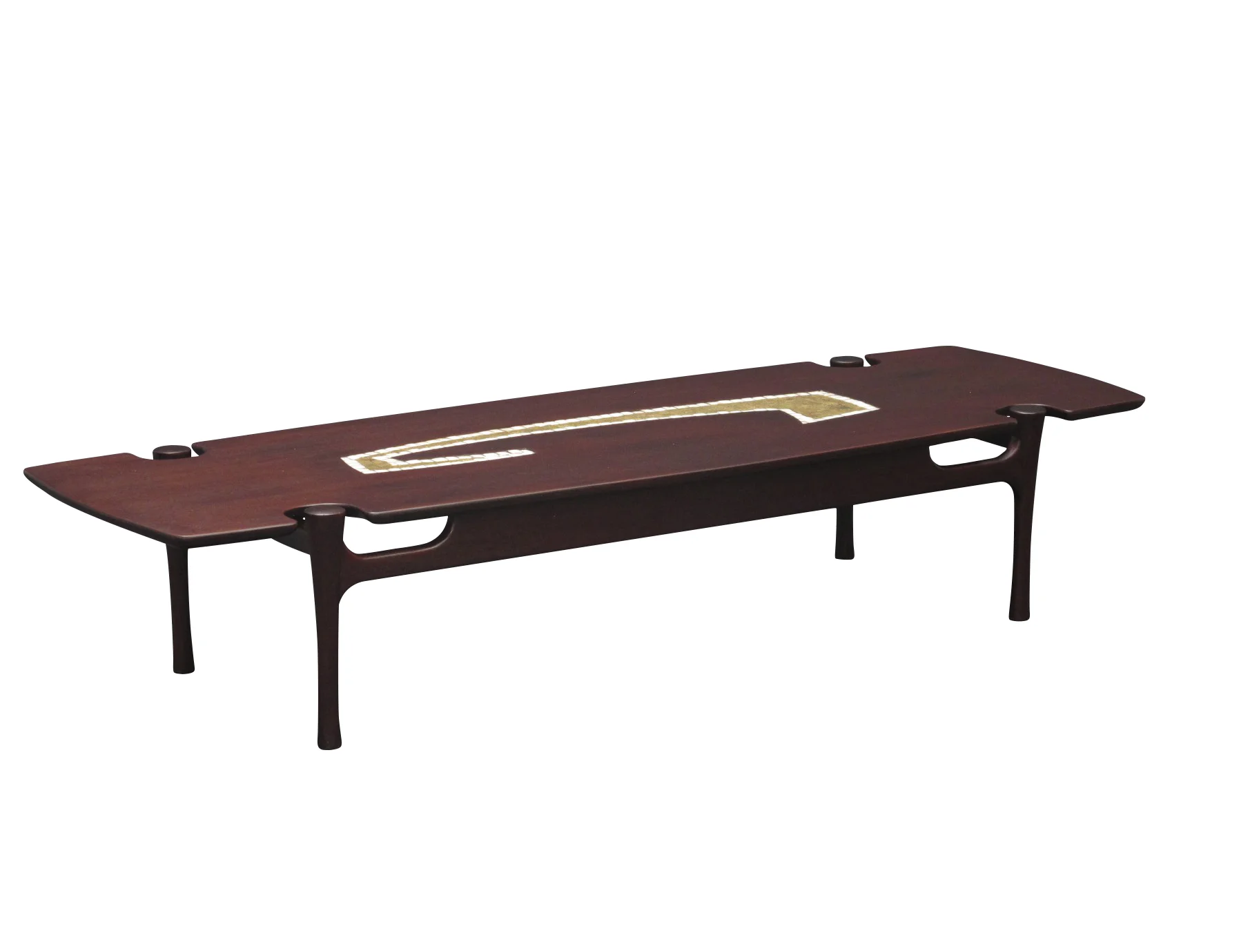 1950s Mosaic Rosewood Coffee Table by Eugenio Escudero 7