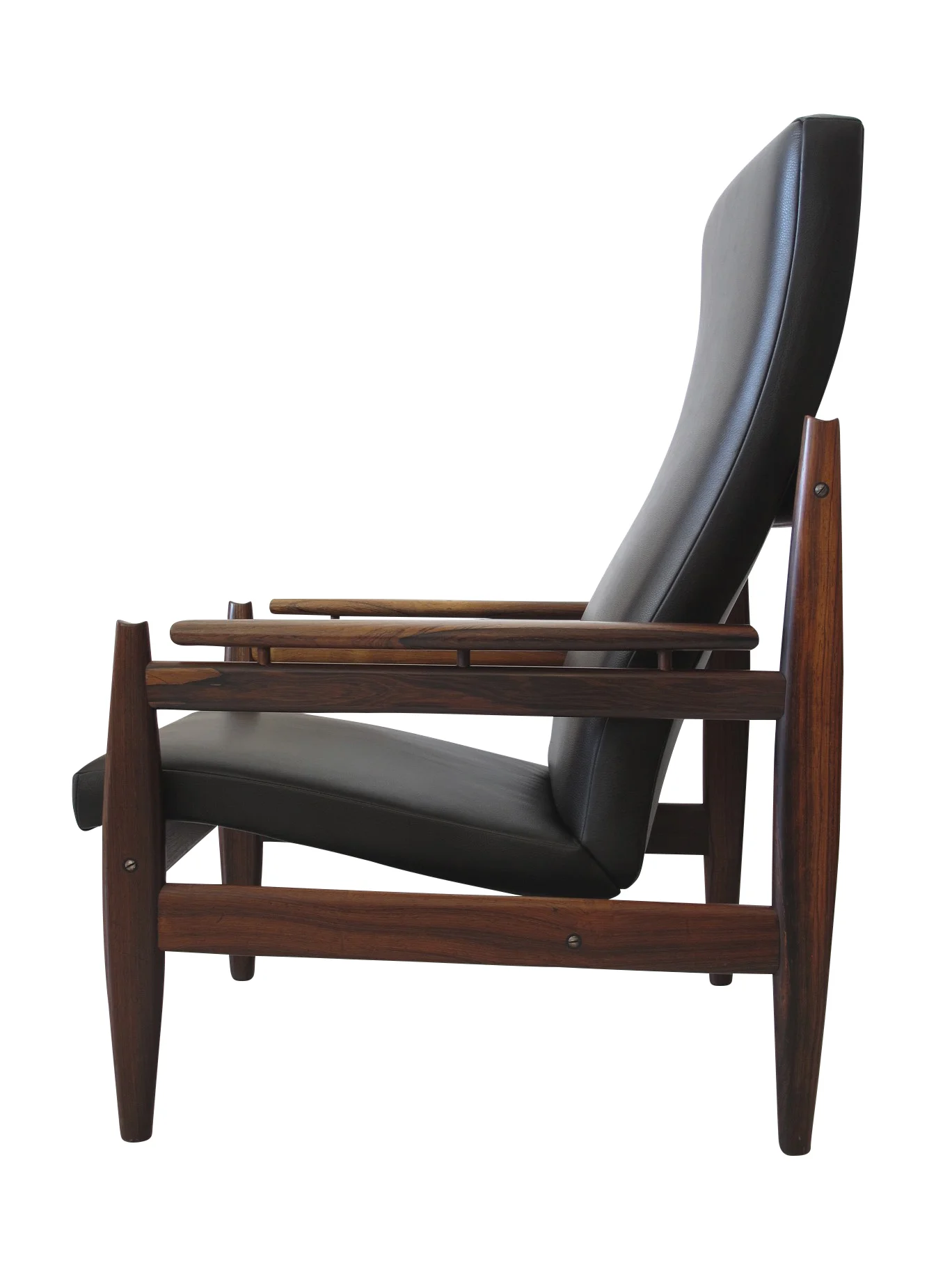 Mid Century Brazilian Rosewood Highback Chair