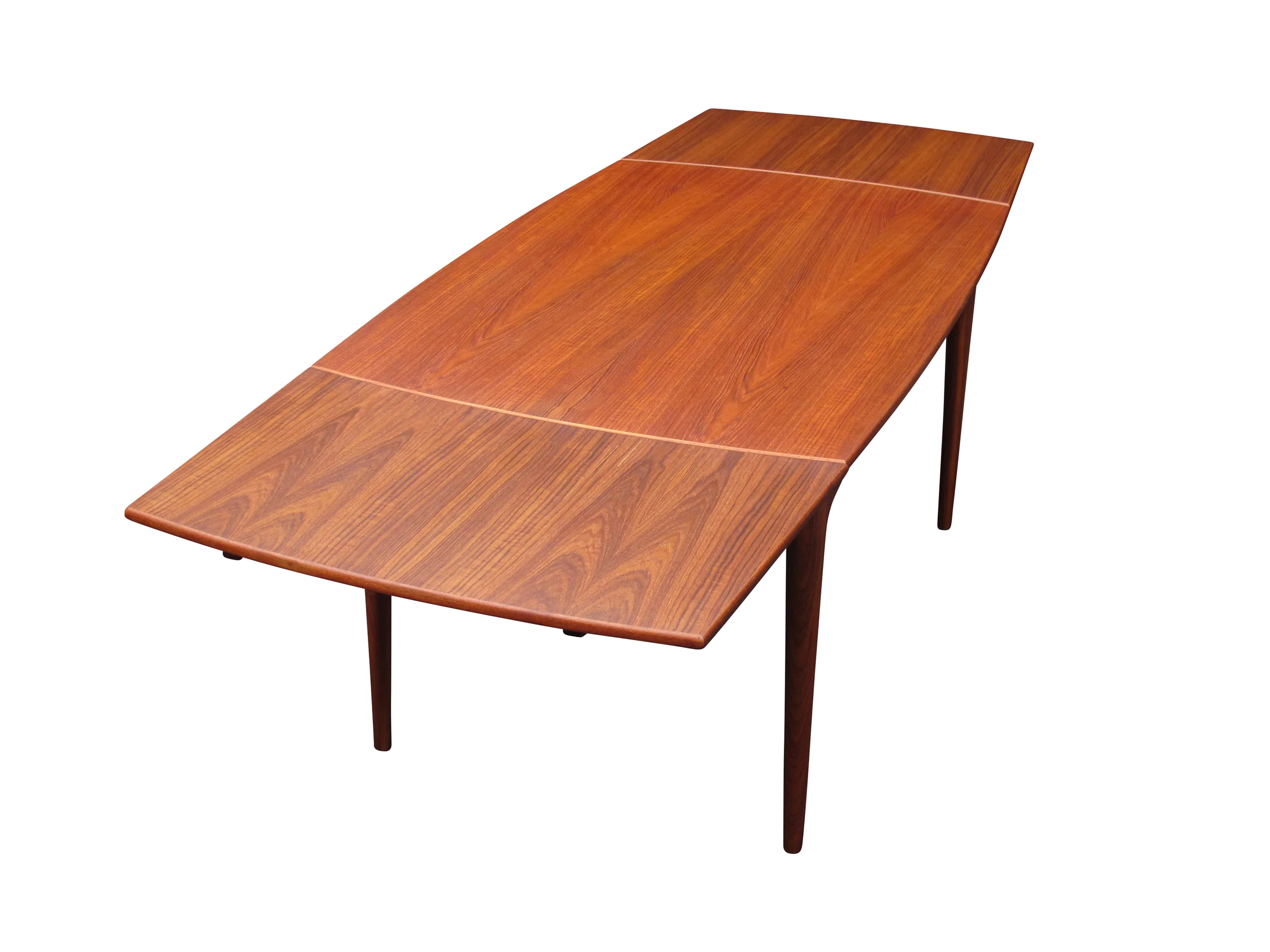 1950's Danish Draw Leaf Teak Dining Table  5