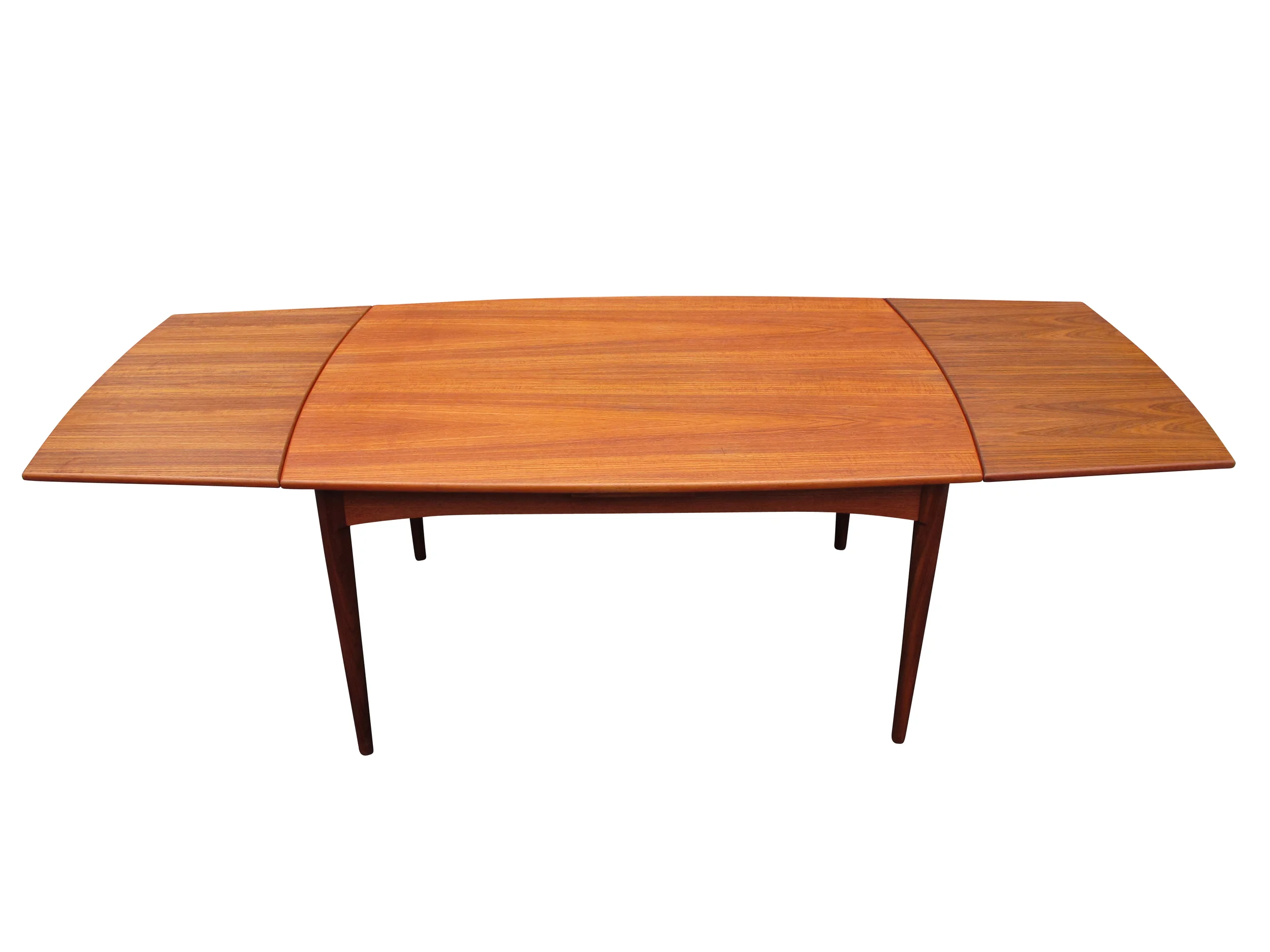 1950's Danish Draw Leaf Teak Dining Table  6