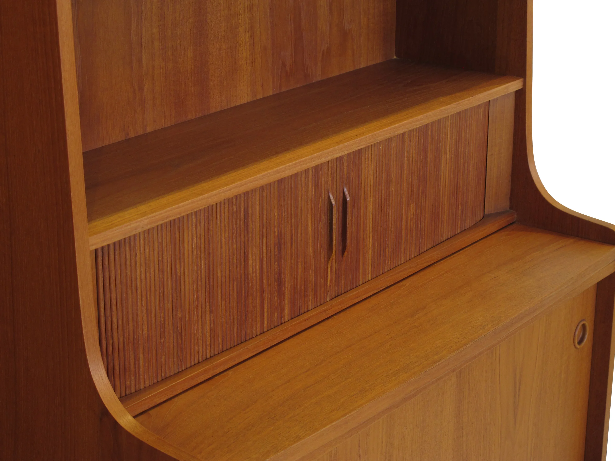 Tall Danish Teak Secretary Desk  4