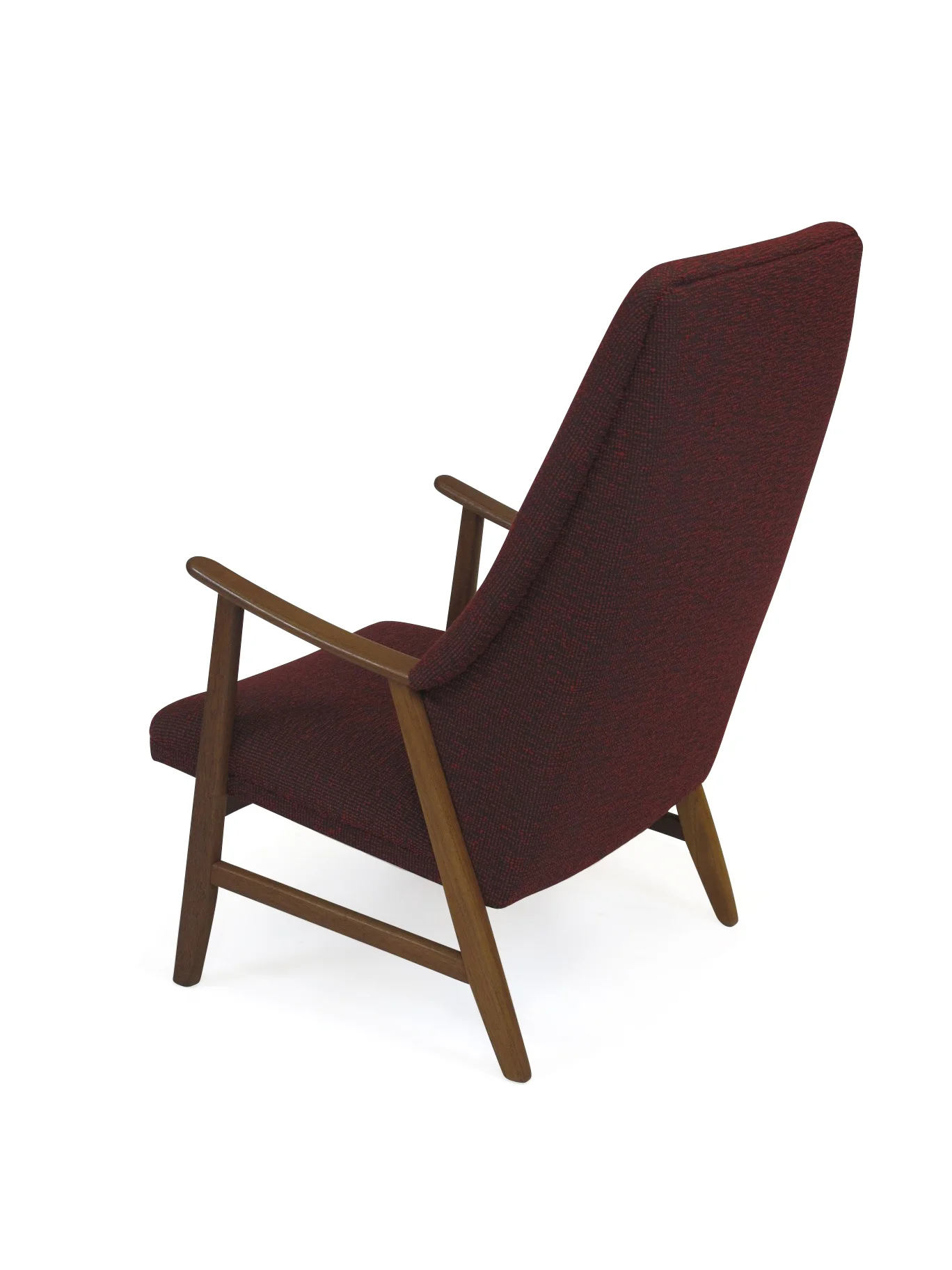 Teak High-back chair in designer Fabric 6