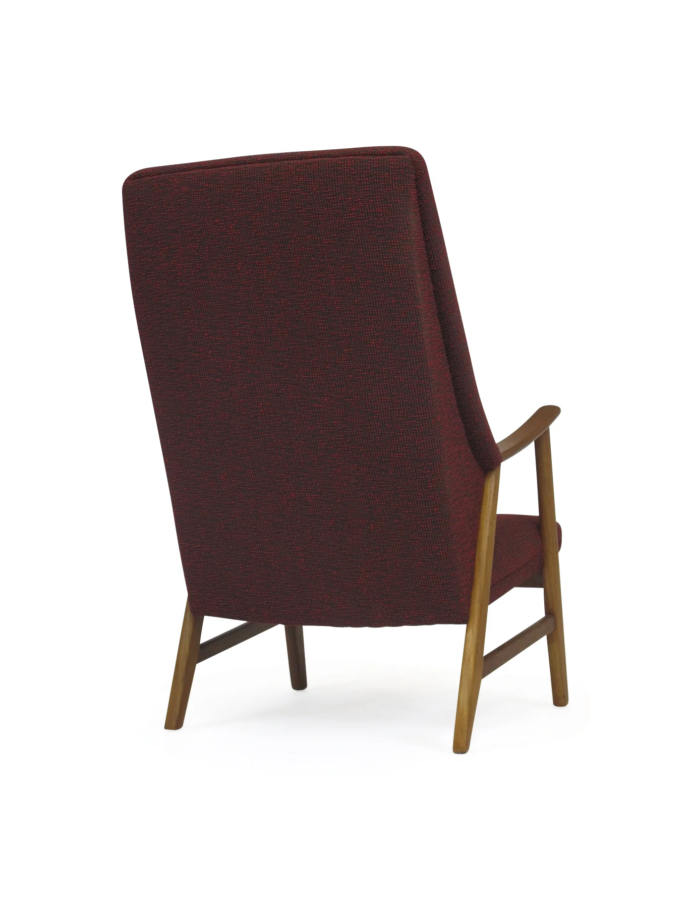 Teak High-back chair in designer Fabric 5