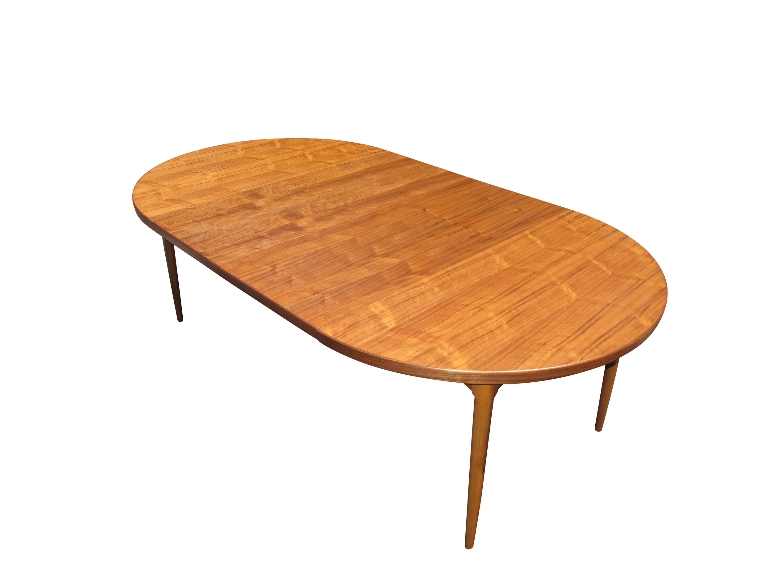 49" Round Walnut Dining Table with Two Leaves