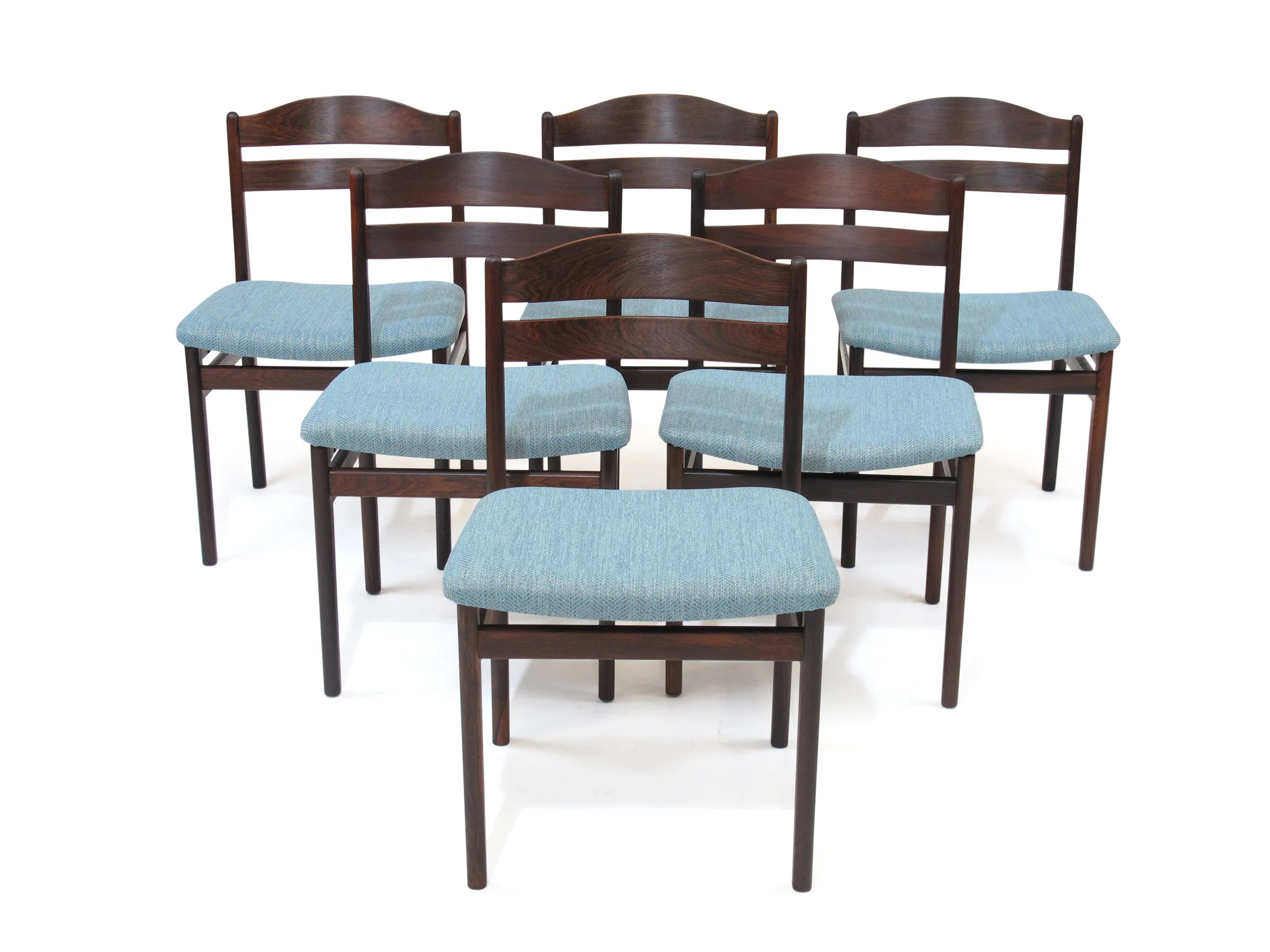 Eight Solid Rosewood Danish Dining Chairs 3