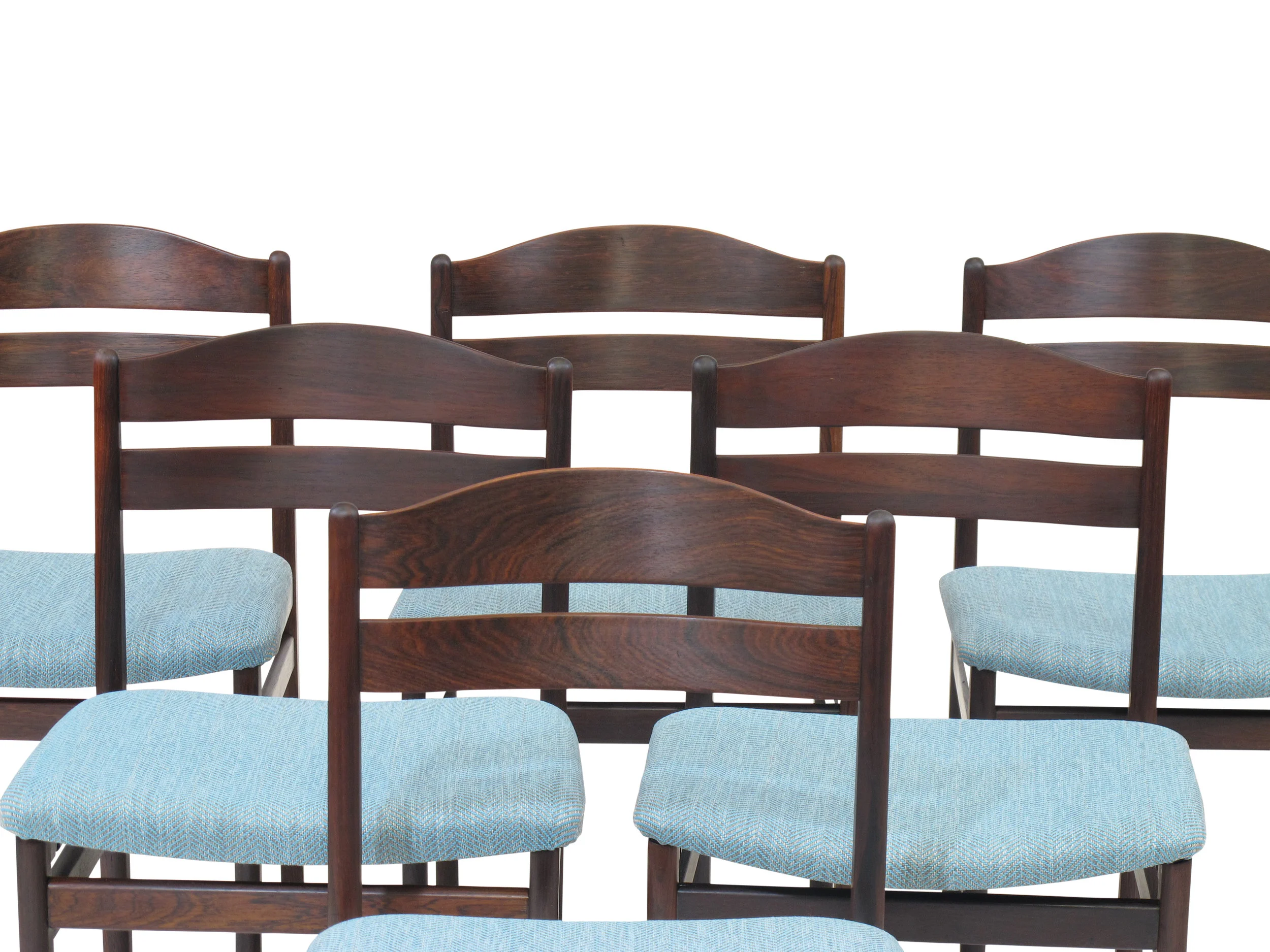 Eight Solid Rosewood Danish Dining Chairs 4