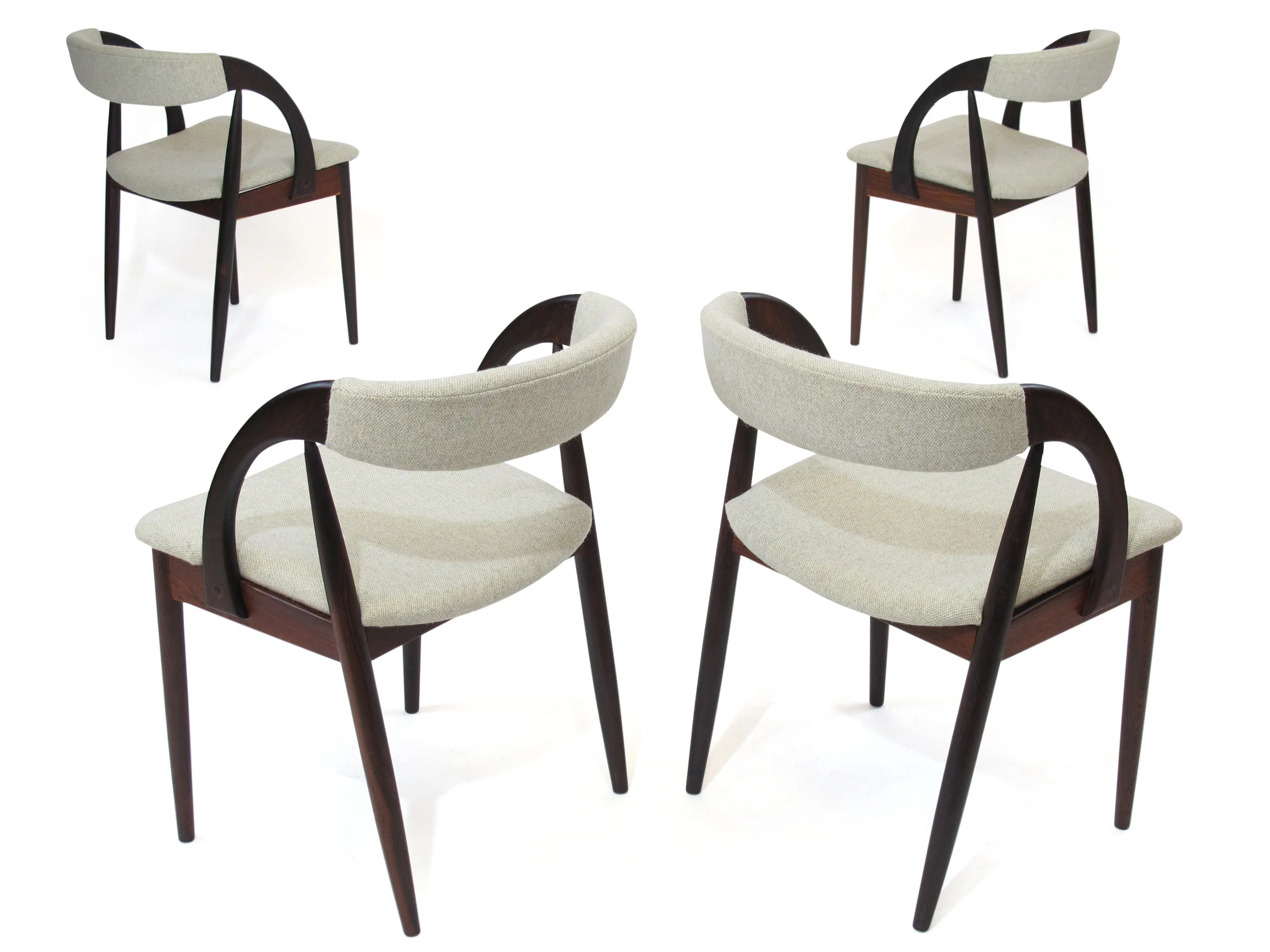Rosewood Curved Back Dining Chairs