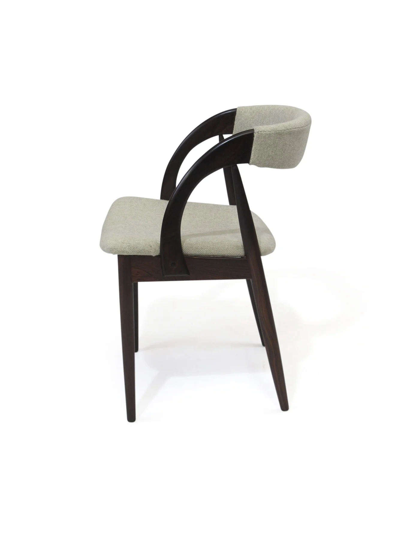 Rosewood Curved Back Dining Chairs 3