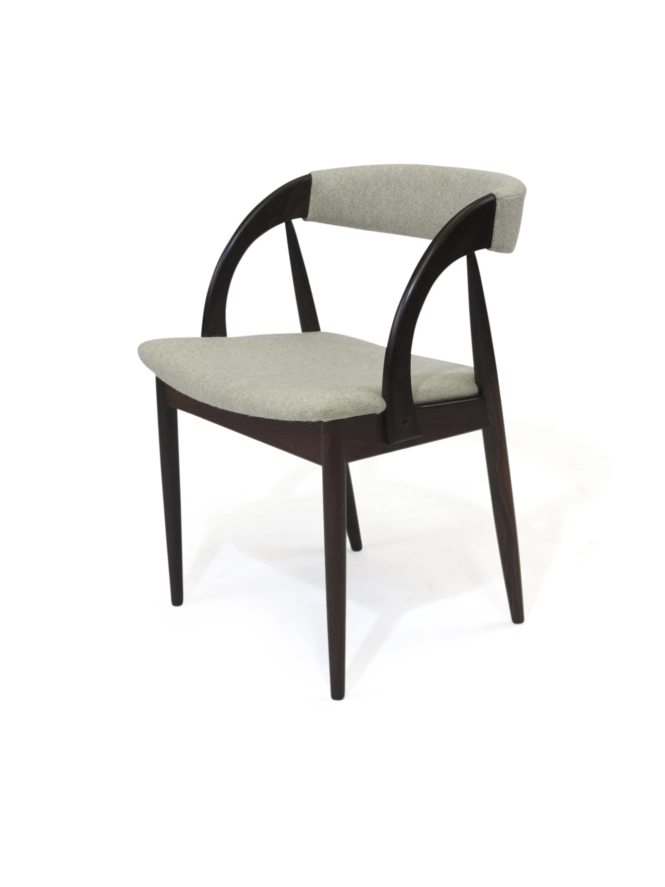 Rosewood Curved Back Dining Chairs 2