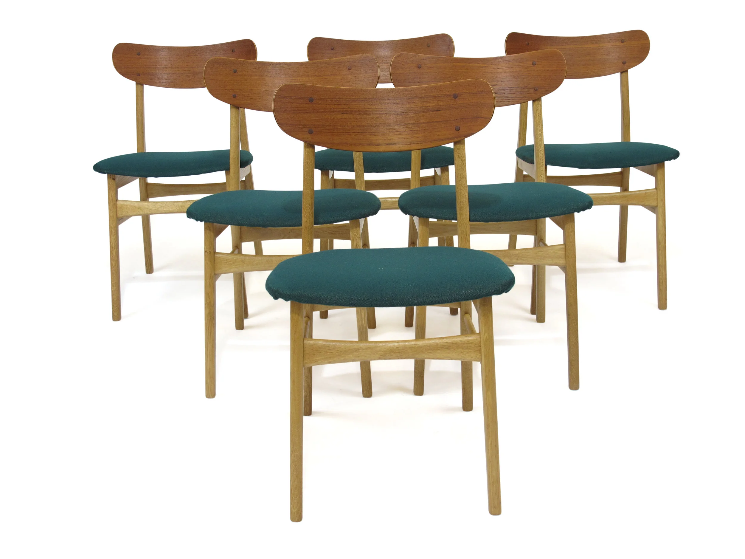 Mid Century Oak & Teak Dining Chairs