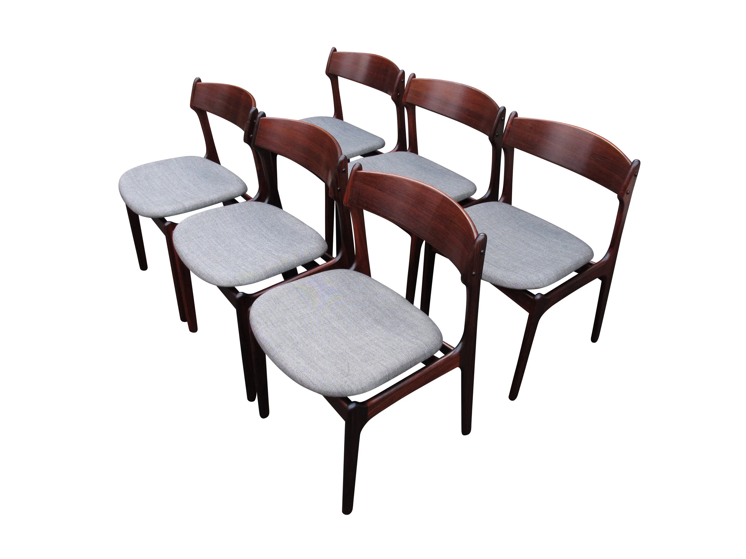 midcentury danish Eric Buck, Rosewood,Dining Chairs