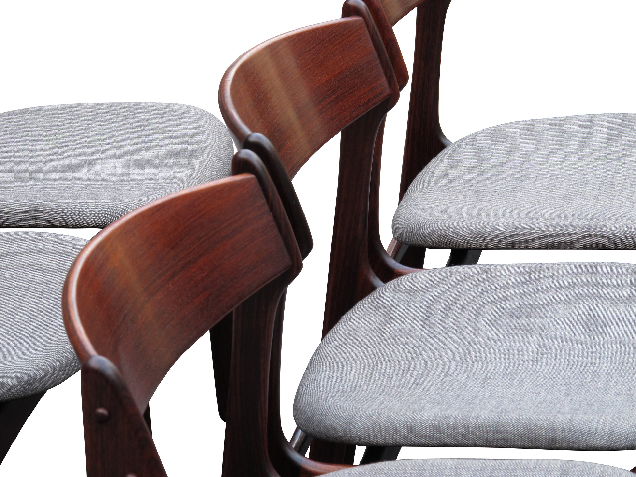 midcentury danish Eric Buck Rosewood Dining Chairs