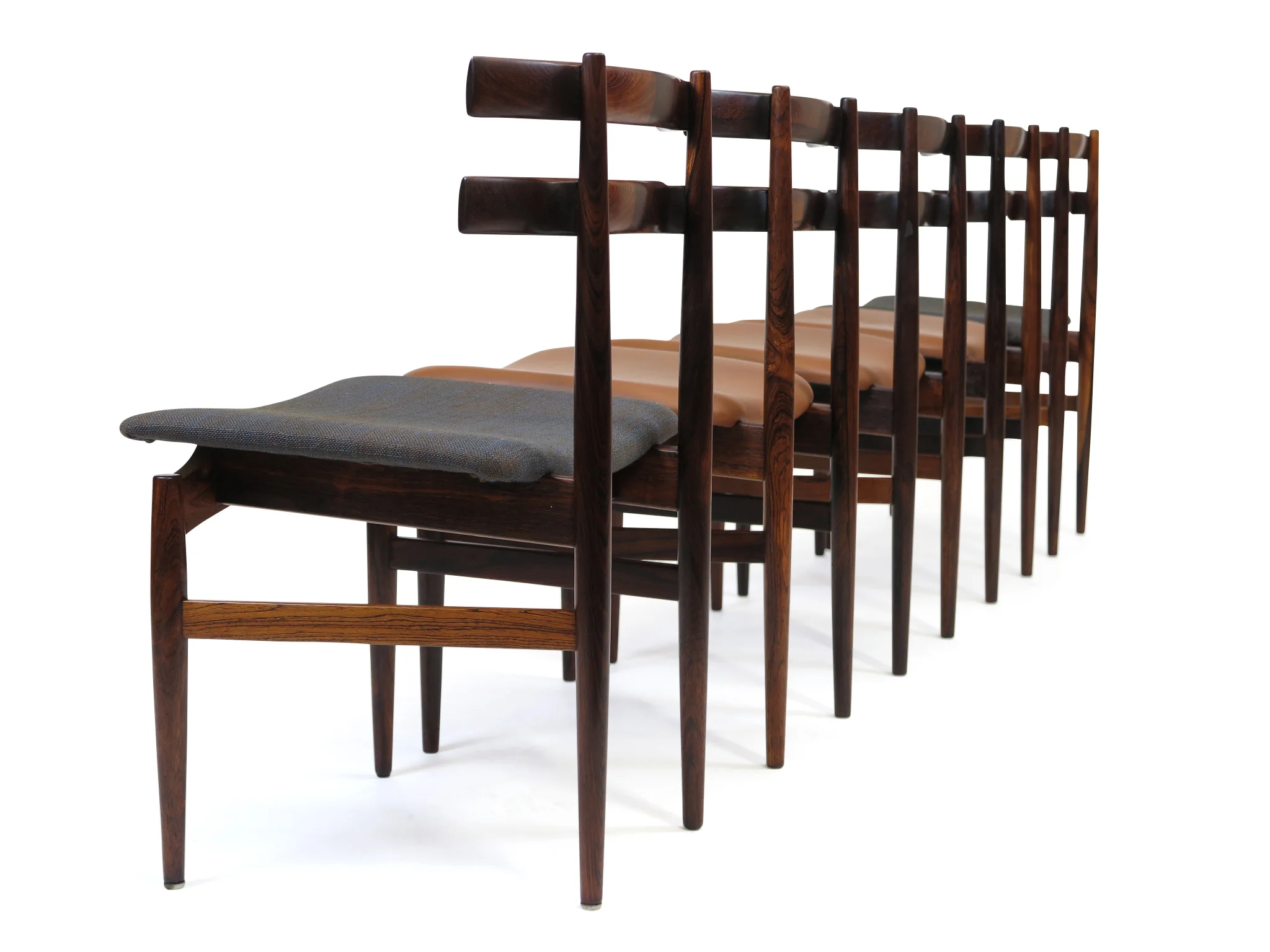 Poul Hundevad Sculpted Brazilian Rosewood Danish Dining Chairs 3