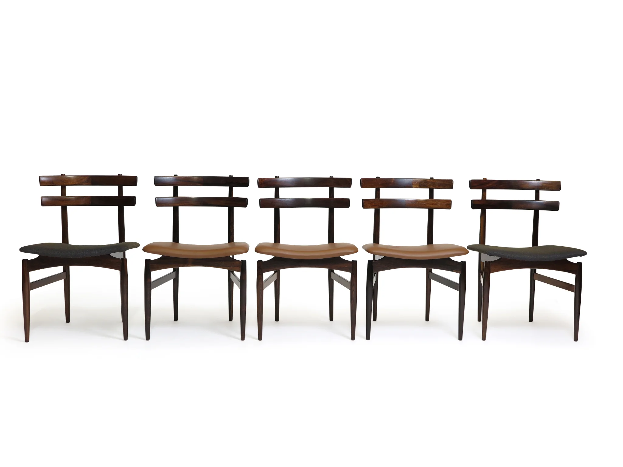 Poul Hundevad Sculpted Brazilian Rosewood Danish Dining Chairs Midcentury Danish 10