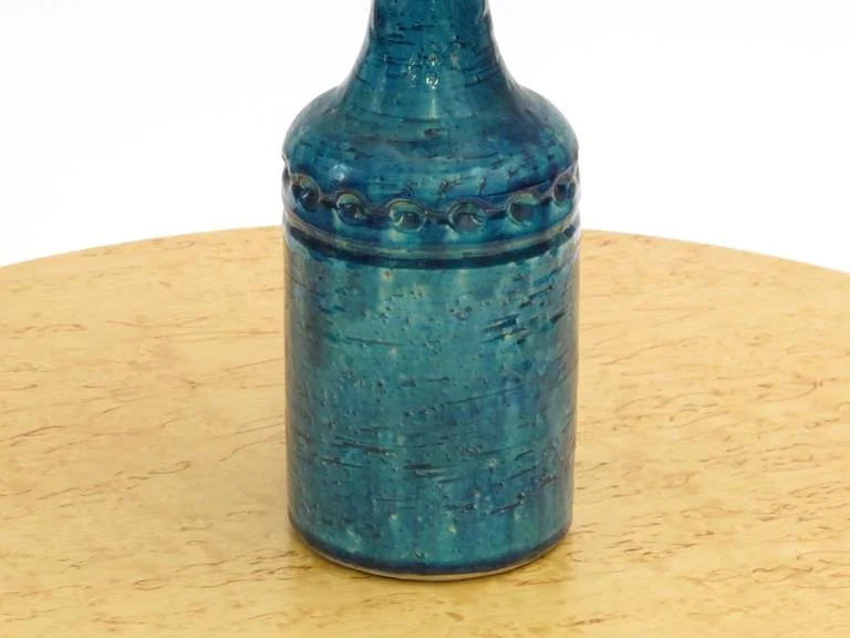 Danish Ceramic Lamp in Aqua Blue Glaze 3
