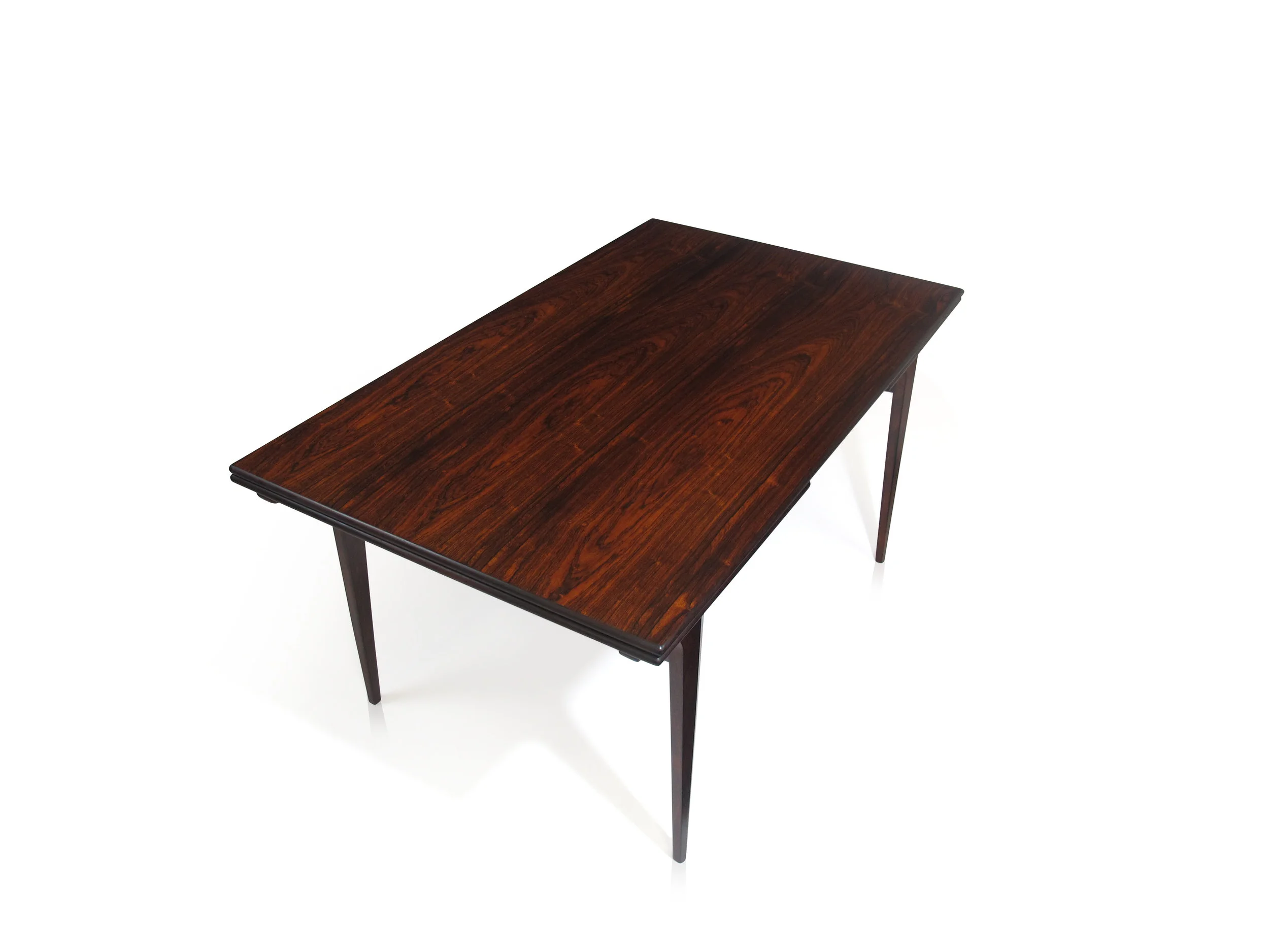 Johannes Andersen Danish Rosewood Dining Table with Draw Leaves 4