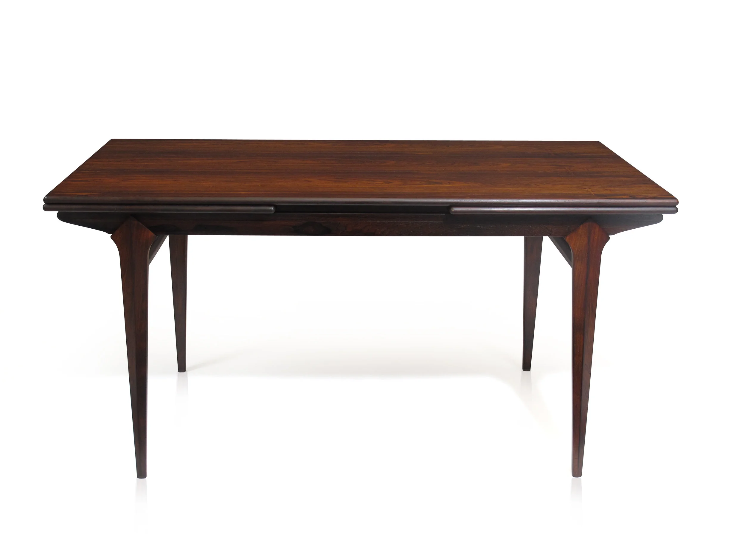 Johannes Andersen Danish Rosewood Dining Table with Draw Leaves 12