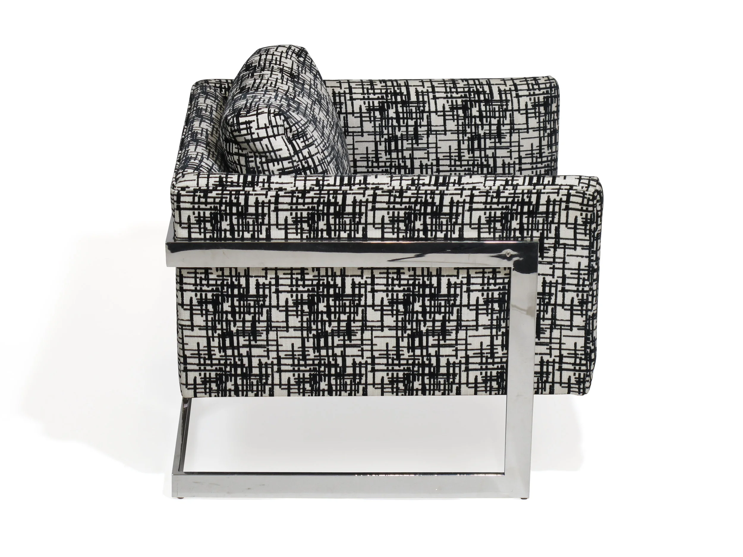 Milo Baughman for Thayer Coggin T-back Chrome Lounge Chair 8