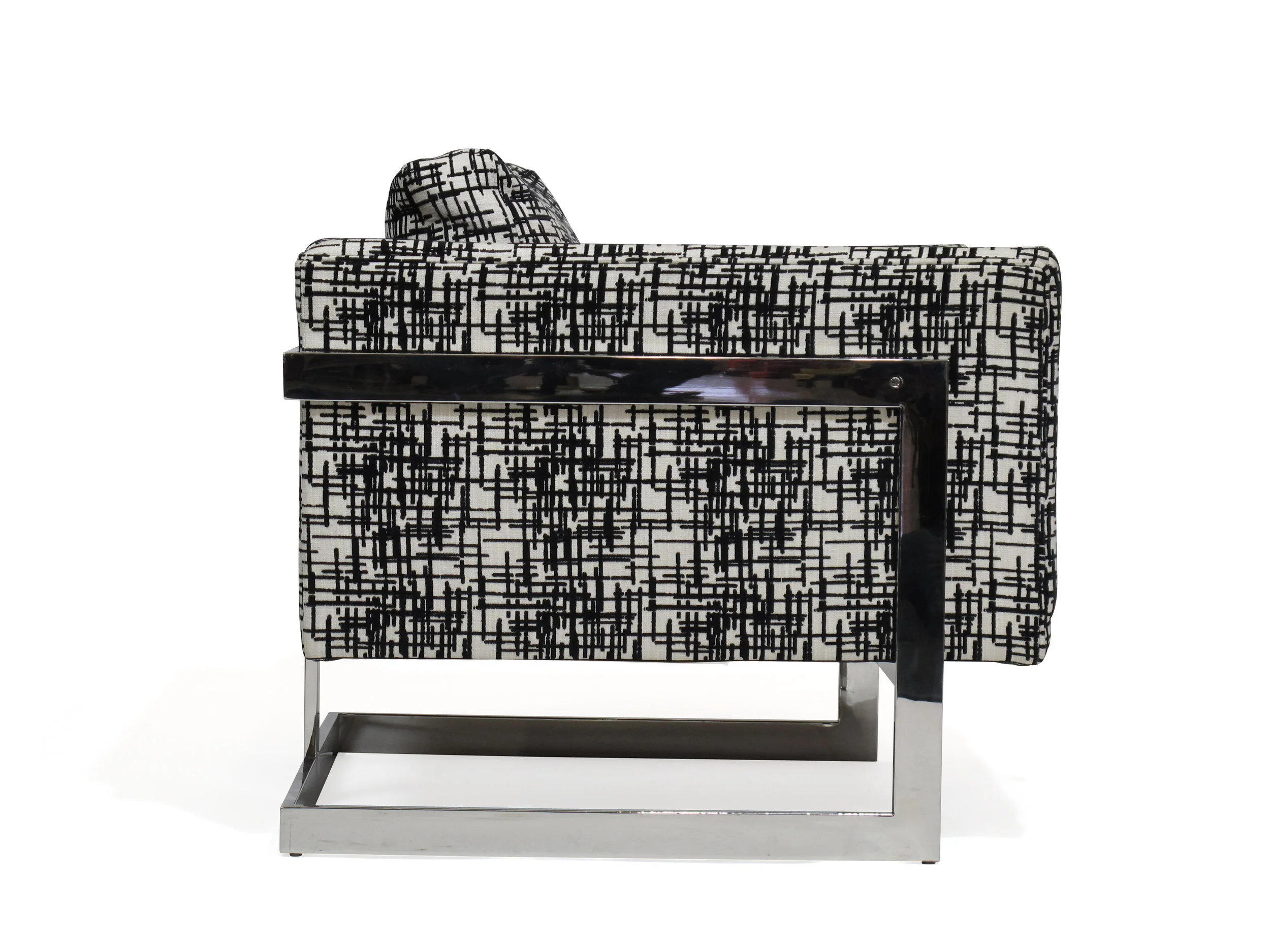 Milo Baughman for Thayer Coggin T-back Chrome Lounge Chair 9