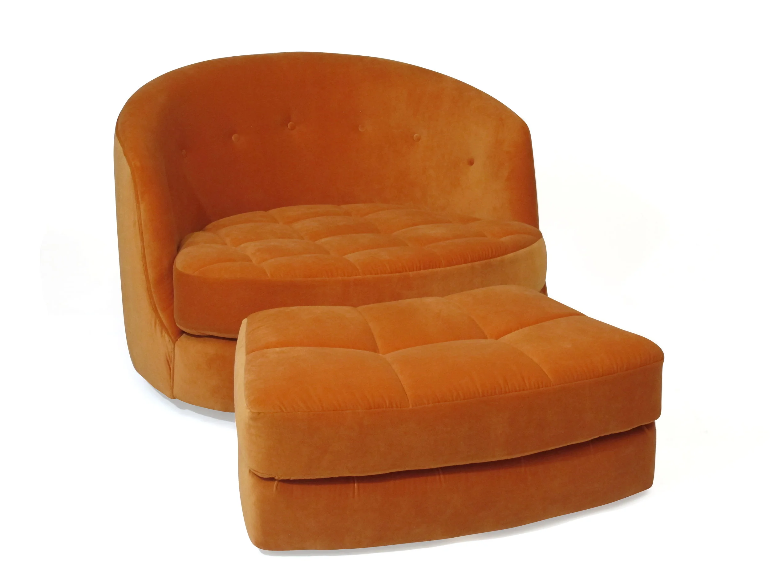 Milo Baughman Tub Chair and Ottoman 8