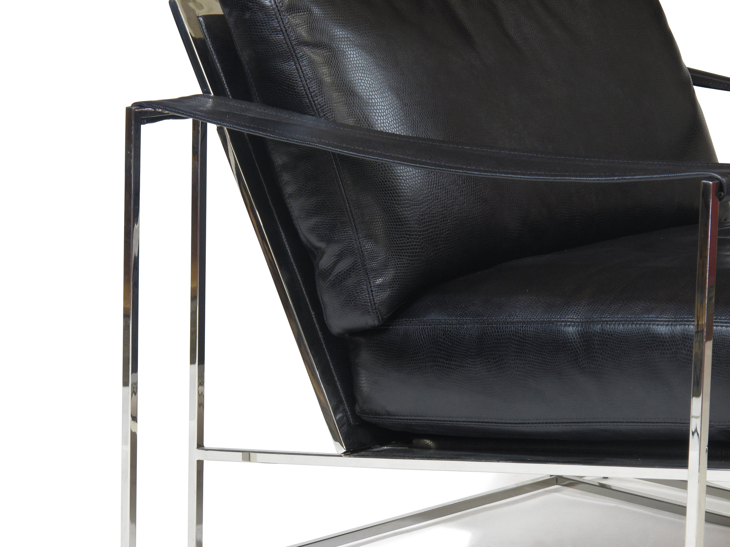 Milo Baughman Sling Chair and Ottoman 3