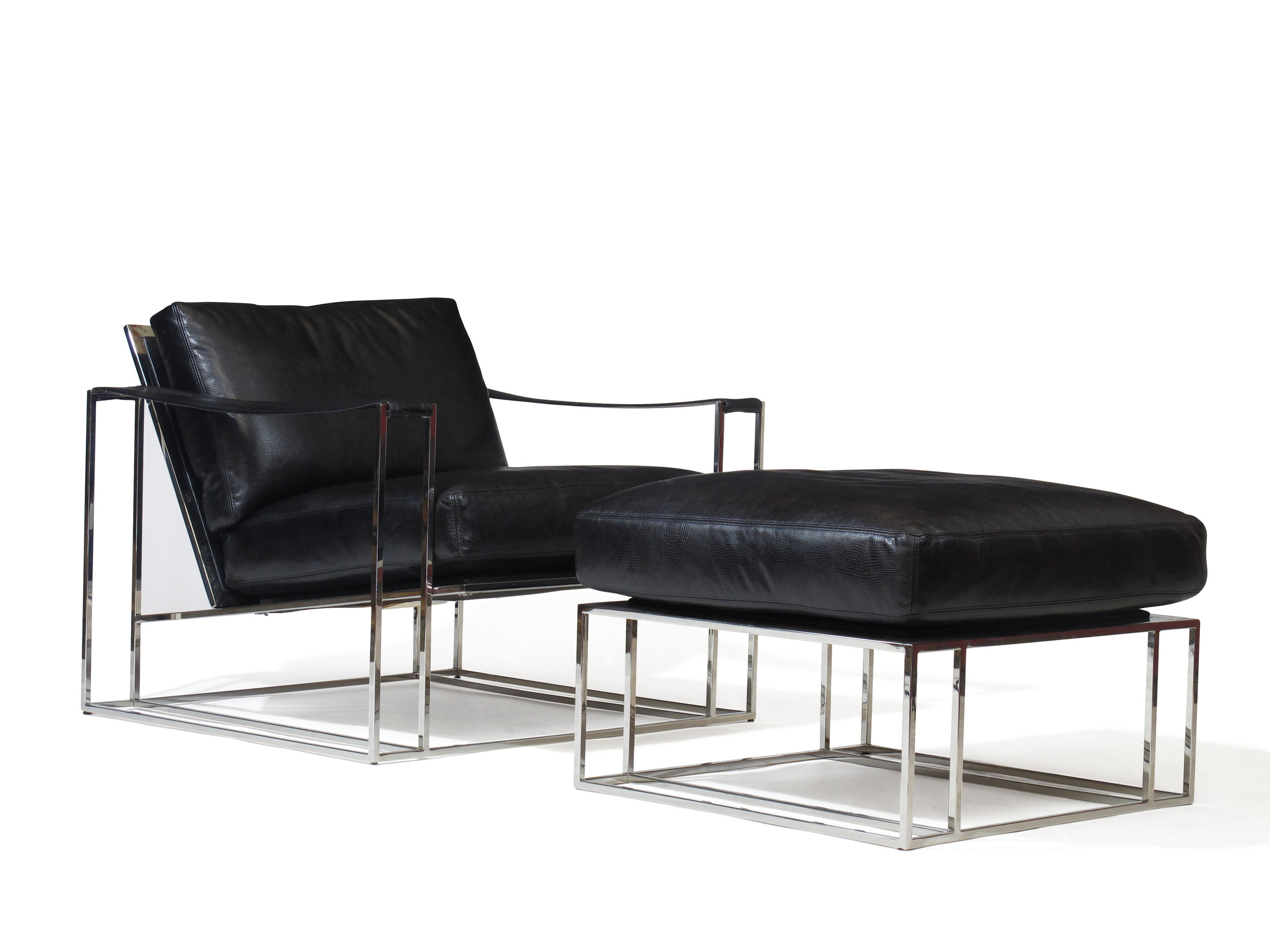 Milo Baughman Sling Chair and Ottoman 6