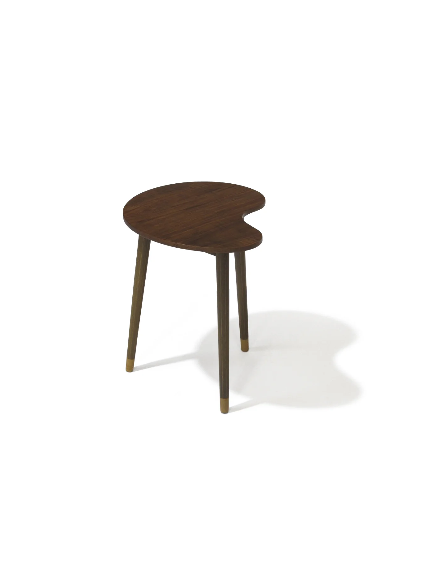 Walnut Artist-Pallet Shaped Side Table 4