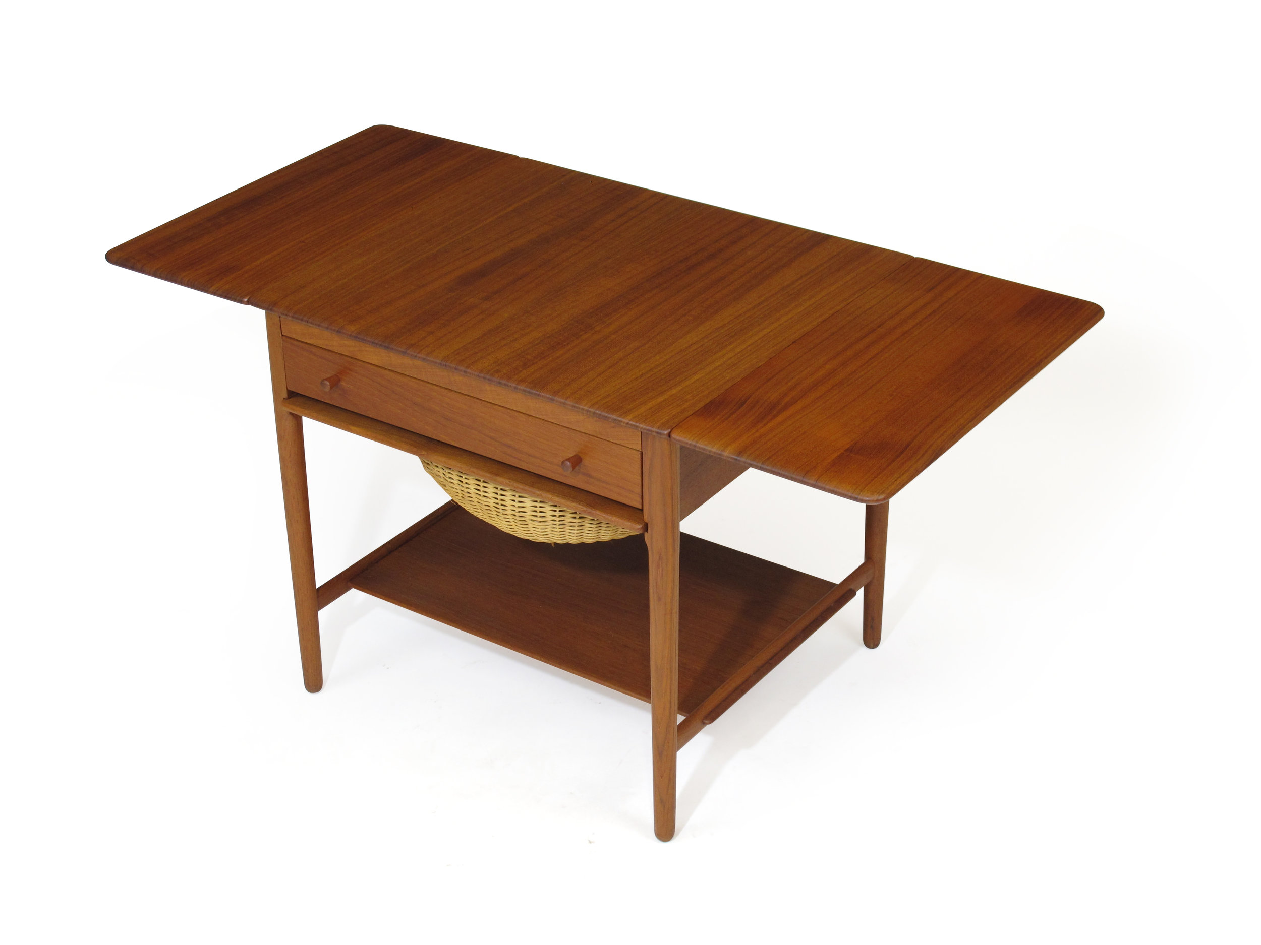 Hans J. Wegner Teak Side or Sewing Table 3